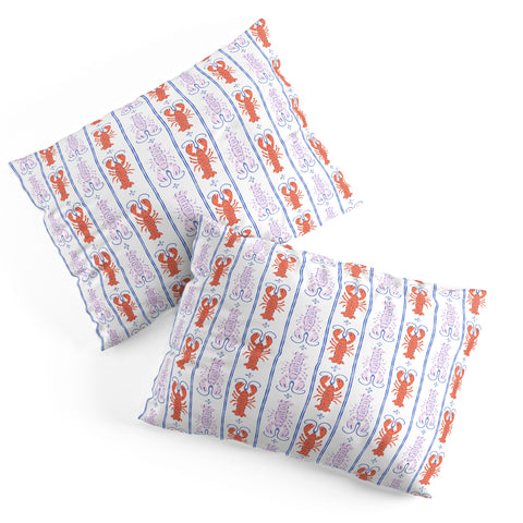 KrissyMast Lobster Stripe Pattern Pillow Shams