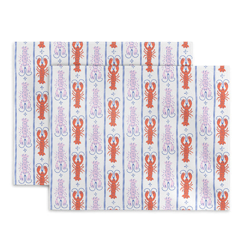 KrissyMast Lobster Stripe Pattern Placemat