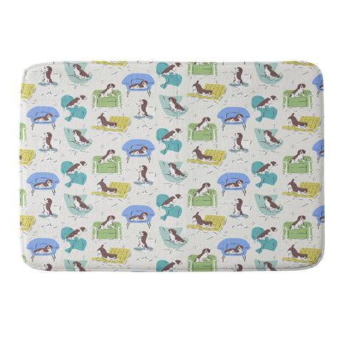 KrissyMast Midcentury Modern Chairs Memory Foam Bath Mat