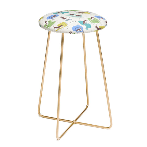 KrissyMast Midcentury Modern Chairs Counter Stool
