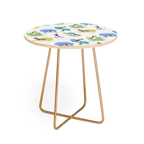 KrissyMast Midcentury Modern Chairs Round Side Table