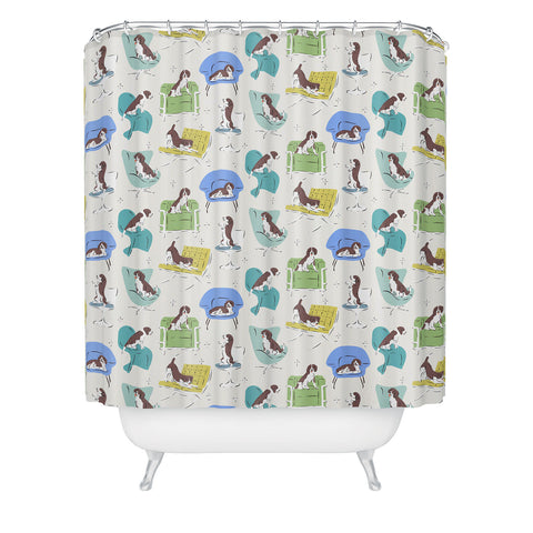 KrissyMast Midcentury Modern Chairs Shower Curtain