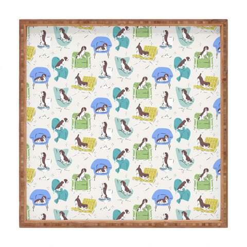 KrissyMast Midcentury Modern Chairs Square Tray