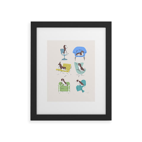 KrissyMast Midcentury Modern Chairs Framed Art Print