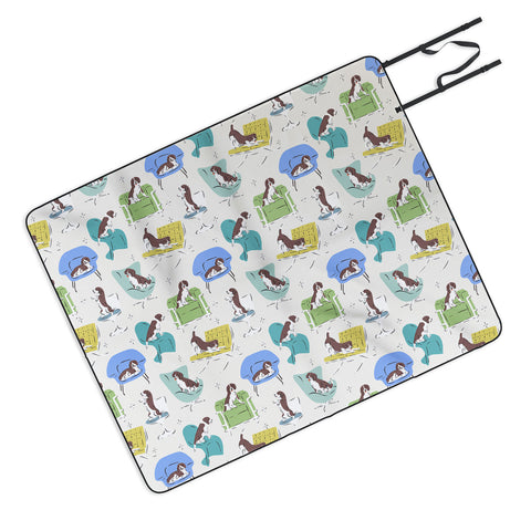 KrissyMast Midcentury Modern Chairs Picnic Blanket