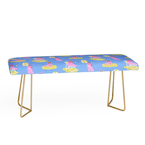 KrissyMast Pink Summer Cat Bench