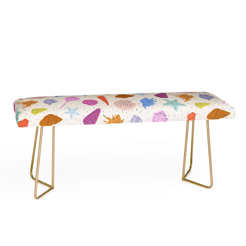 KrissyMast Rainbow Seashells Bench