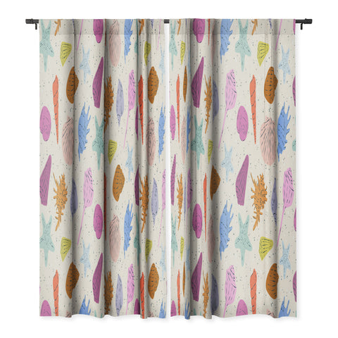 KrissyMast Rainbow Seashells Blackout Non Repeat