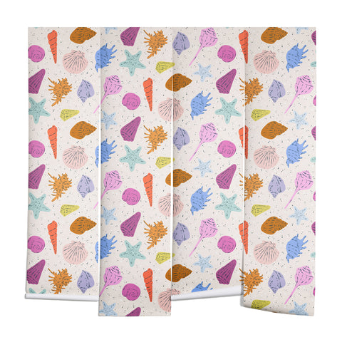 KrissyMast Rainbow Seashells Wall Mural