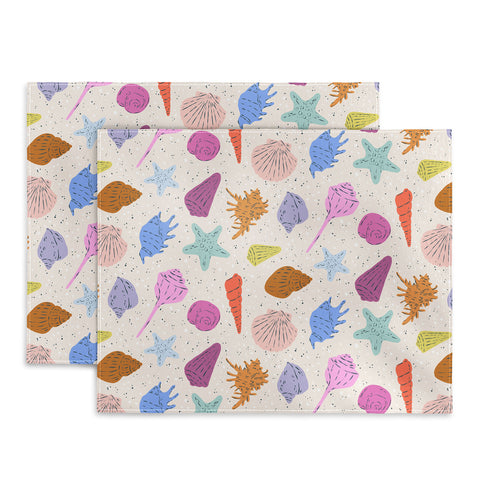 KrissyMast Rainbow Seashells Placemat