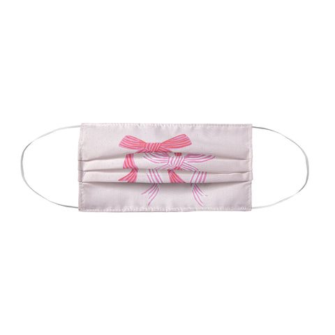 KrissyMast Striped Bows in Pinks Face Mask