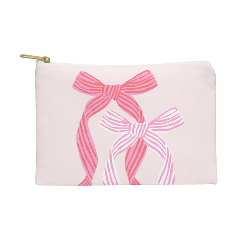 KrissyMast Striped Bows in Pinks Pouch