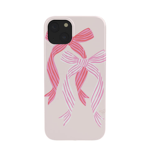 KrissyMast Striped Bows in Pinks Phone Case