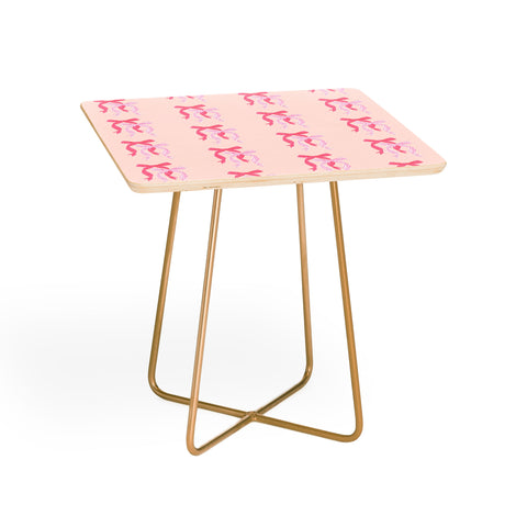 KrissyMast Striped Bows in Pinks Side Table