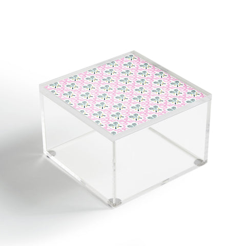 KrissyMast Tennis Trellis Bows in Pink Acrylic Box