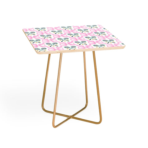 KrissyMast Tennis Trellis Bows in Pink Side Table