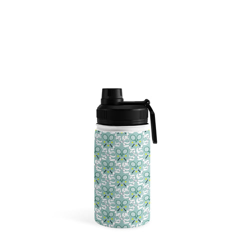 KrissyMast Tennis Trellis Bows in Teal Water Bottle