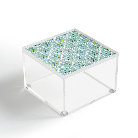 KrissyMast Tennis Trellis Bows in Teal Acrylic Box