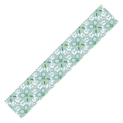KrissyMast Tennis Trellis Bows in Teal Table Runner