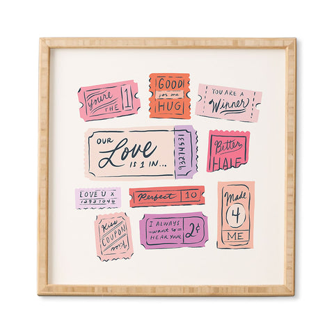 KrissyMast Ticket to Love Framed Wall Art