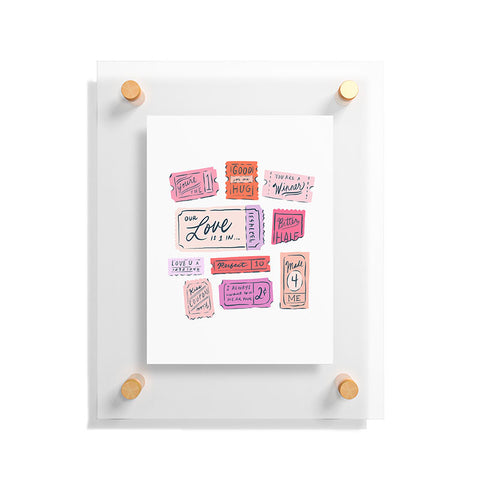 KrissyMast Ticket to Love Floating Acrylic Print