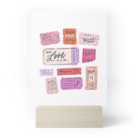 KrissyMast Ticket to Love Mini Art Print