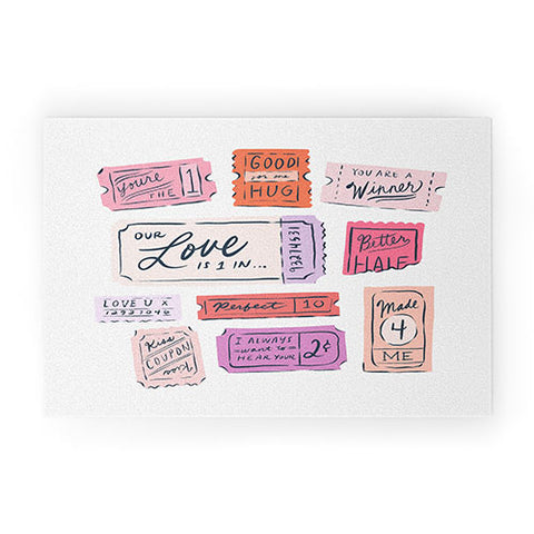 KrissyMast Ticket to Love Welcome Mat