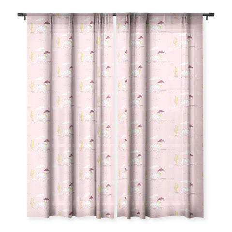 KrissyMast Wild West Dalmatian in Cowboy Sheer Window Curtain