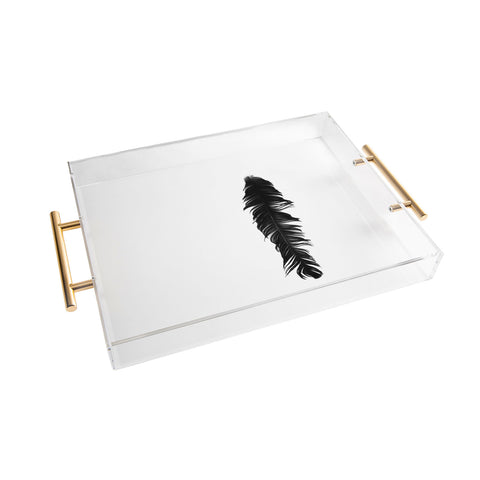 Krista Glavich Black Feather Acrylic Tray