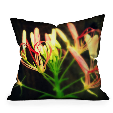 Krista Glavich Cleome Heart Outdoor Throw Pillow