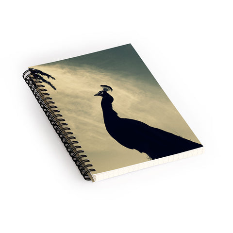 Krista Glavich Peacock Silhouette Spiral Notebook