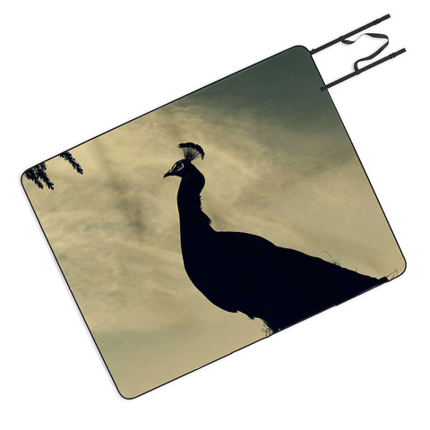 Krista Glavich Peacock Silhouette Picnic Blanket