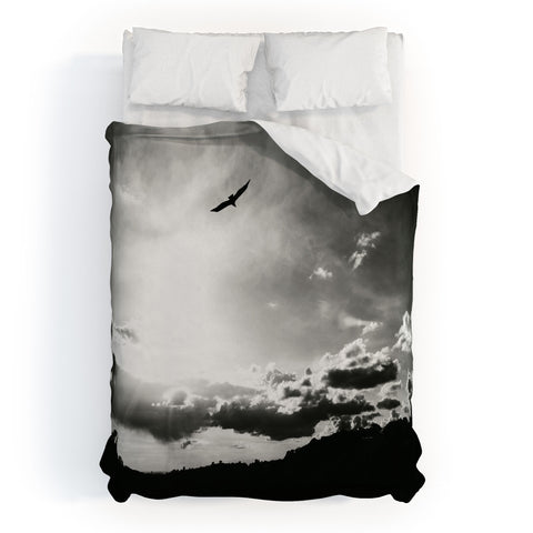 Krista Glavich Vulture Sunset Duvet Cover