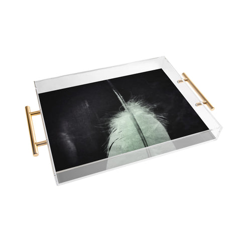 Krista Glavich White Feather Acrylic Tray
