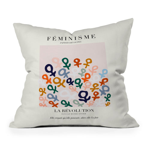 La Feministe LART DU FMINISME Feminist Art Outdoor Throw Pillow