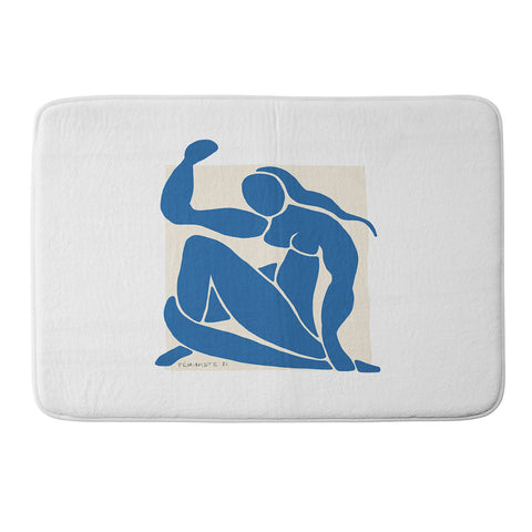 La Feministe NUDE FMINISTE Feminist Art Memory Foam Bath Mat