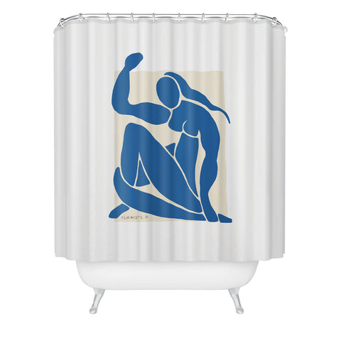 La Feministe NUDE FMINISTE Feminist Art Shower Curtain