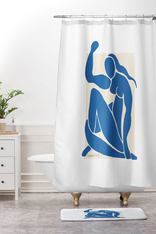 La Feministe NUDE FMINISTE Feminist Art Shower Curtain And Mat