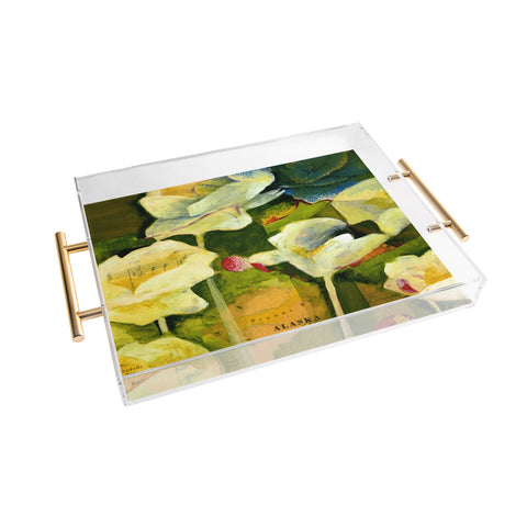 Land Of Lulu Alaska Flowers Acrylic Tray