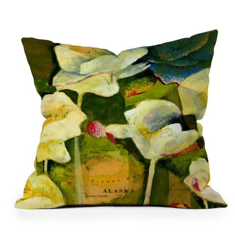 Land Of Lulu Alaska Flowers Outdoor Throw Pillow