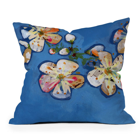 Land Of Lulu Apple Blossoms 2 Outdoor Throw Pillow