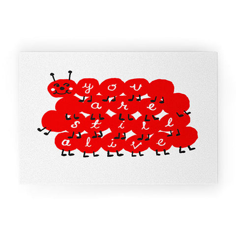 Landon Sheely Still Alive Caterpillar Welcome Mat