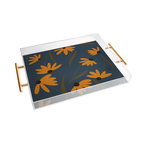 Lane and Lucia Autumn Floral Pattern Acrylic Tray