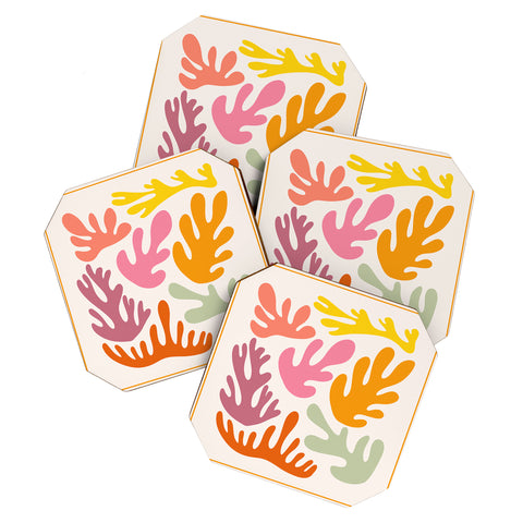 Lane and Lucia Candy Coral Coaster Set