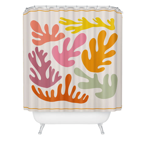 Lane and Lucia Candy Coral Shower Curtain