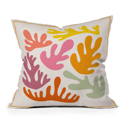 Lane and Lucia Candy Coral Outdoor Throw Pillow