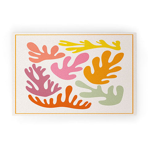 Lane and Lucia Candy Coral Welcome Mat