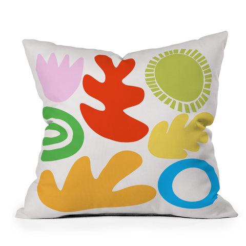 Lane and Lucia Collecting Happy Things no 2 Outdoor Throw Pillow