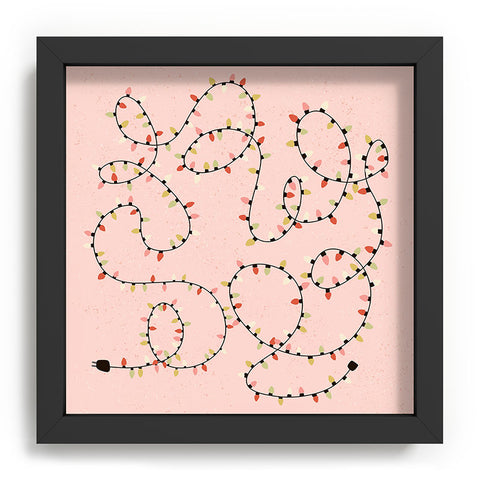 Lane and Lucia Cute Holiday Lights Recessed Framing Square