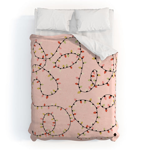 Lane and Lucia Cute Holiday Lights Duvet Cover